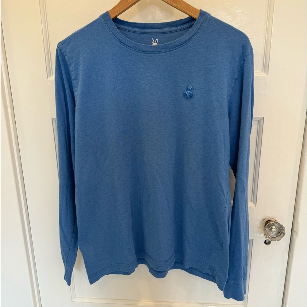 Psycho Bunny Classic Blue Long Sleeve Tee